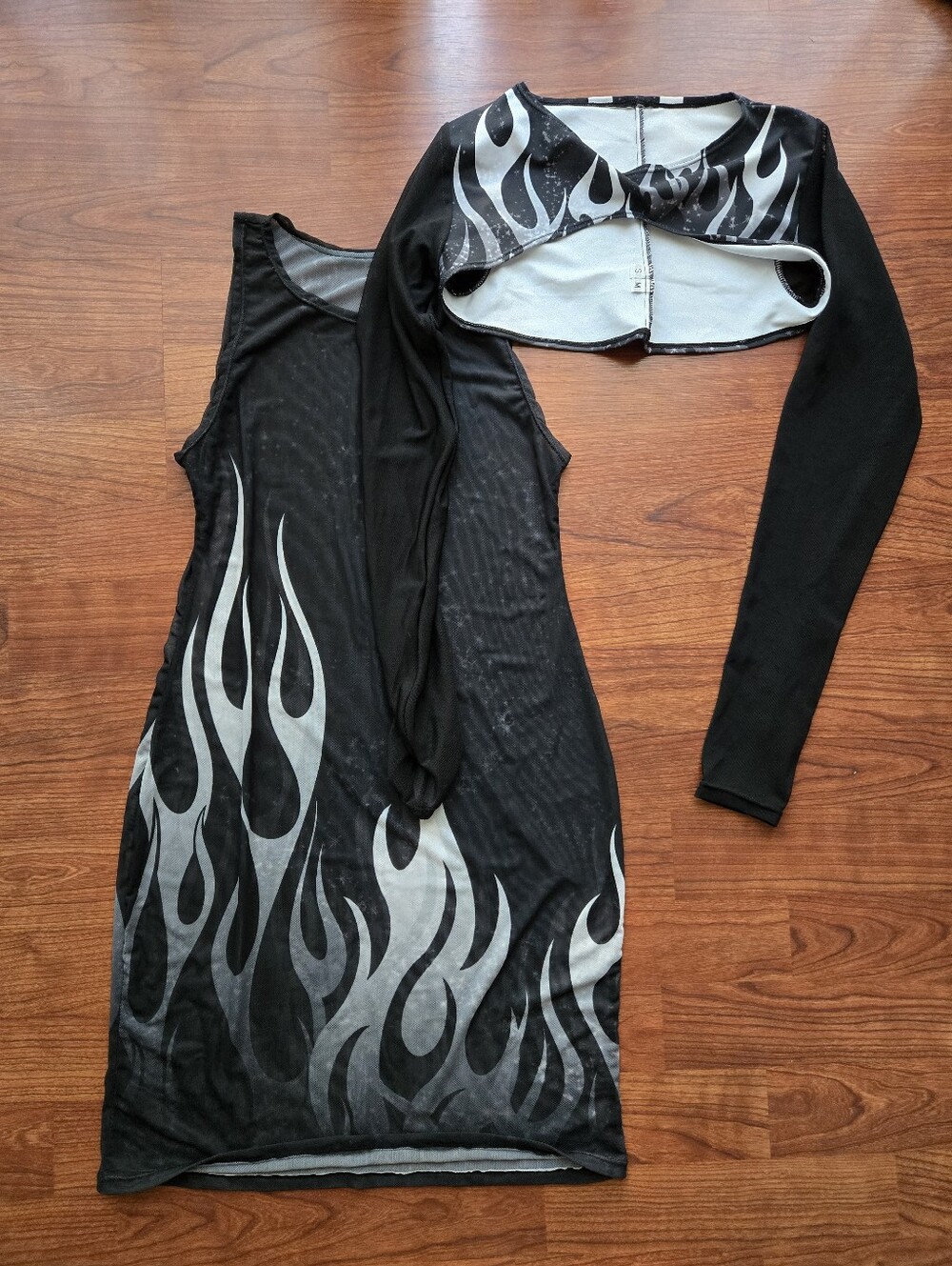 Black and White Flame Rave Set